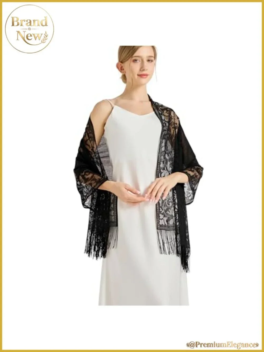 Lace Floral Shawl Wrap for Women Evening Wedding Bridal Scarf